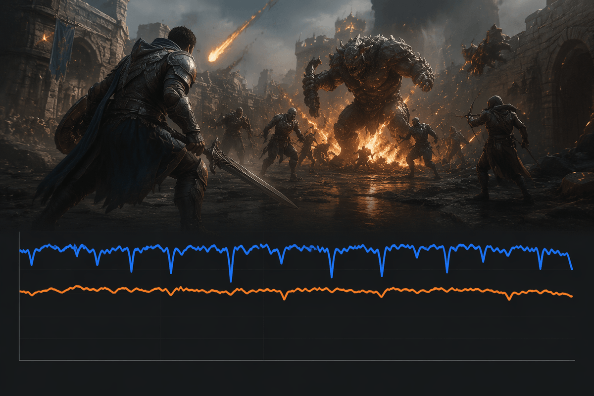 1440p performance in real games: averages vs 1% lows