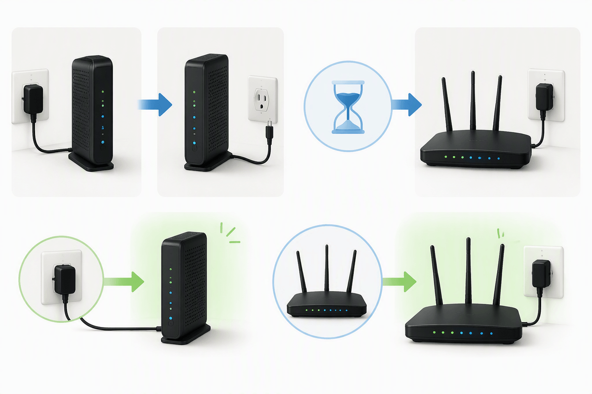 Restart fixes that actually matter (phone and router)